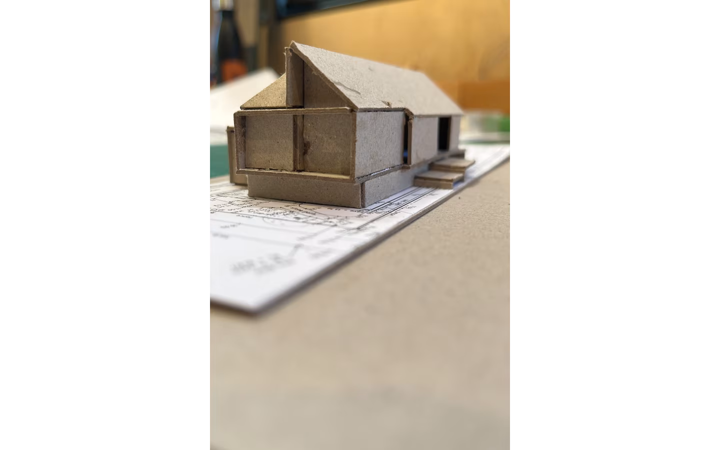 Cardboard 3D model by Don Roy of Site Architecture, Christchurch, NZ.