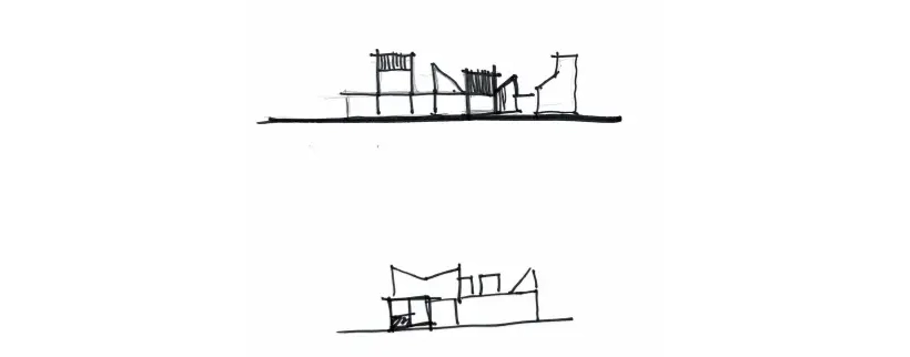 Don Roy Site Architecture architectural section drawing residential design.