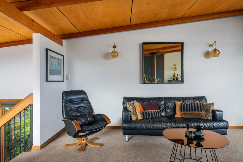 Mid-century modern renovation. Andy McLeod of Site Architecture. Interior design.