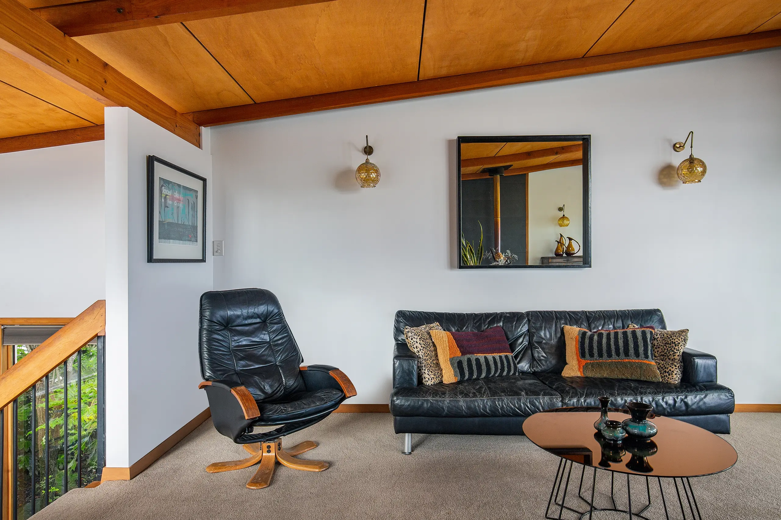 Mid-century modern renovation. Andy McLeod of Site Architecture. Interior design.