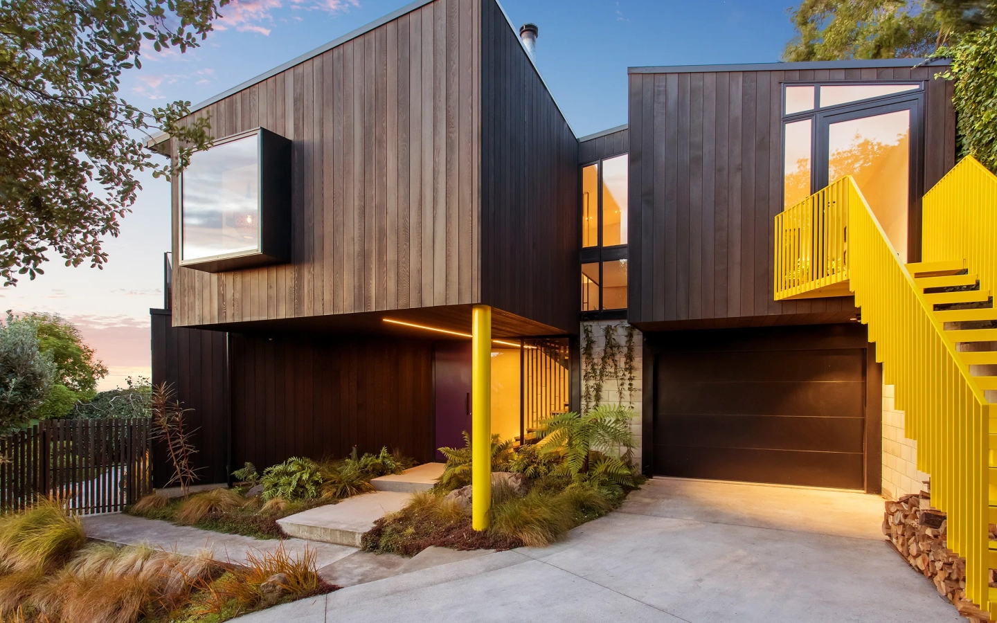 <img alt="Dark cedar clad volumes with a bold yellow staircase, Clementine house, Site Architecture, St Andrews Hill, Christchurch" src="/images/s/i/t/e/-/site-arch-clementine-st-andrews-hill20-7b22dc60.webp?description" width="2440" height="1627" /> fetchpriority=