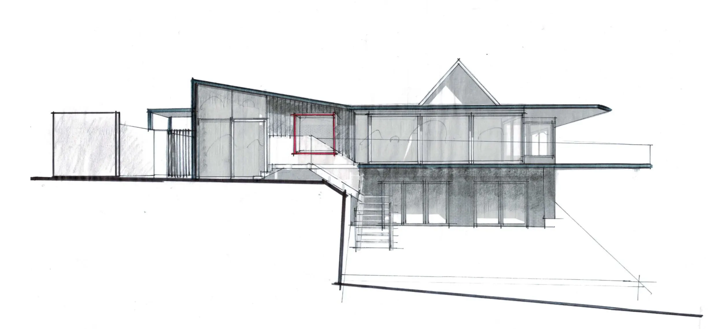 Site Architecture NZ architectural design sketch Christchurch residential design process