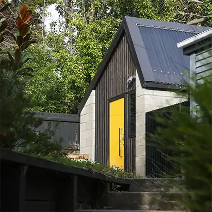 Site Architecture, Christchurch. Studio door.