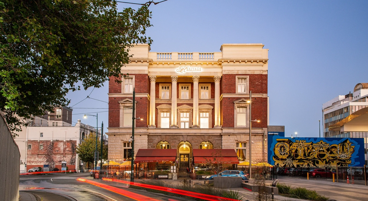 <img alt="Old Government Building at dusk, Cathedral Square Christchurch, heritage facade warmly lit against the evening sky." src="/images/s/i/t/e/-/site-architecture-suite-17-ogb-interior-architecture9-de012148.webp?description" width="2560" height="1707" />